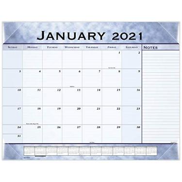 Imagem de Calendário de mesa 2021 da AT-A-GLANCE, bloco de mesa mensal, 53 cm x 43 cm, padrão, azul ardósia (89701-21)