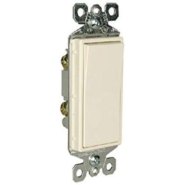 Imagem de Legrand radiante interruptor de contato momentâneo decorador de 15 amp, empurre botton para despejo de lixo, pias e cozinhas, amêndoa leve, TM870STMLACC6