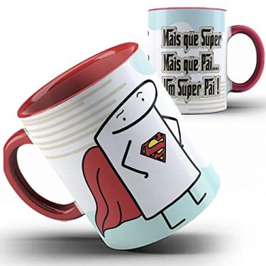 Imagem de Caneca vermelha Papai Flork maisque super Pai