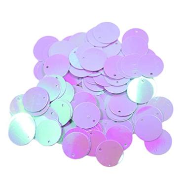 Imagem de LoveinDIY Lantejoulas bonitas redondas para vestidos de dança do ventre para fazer joias lantejoulas 16 mm - roxo claro