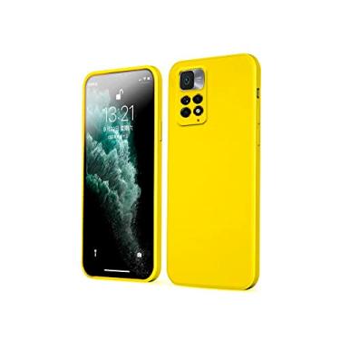 Imagem de Capa Capinha Aveludada Premium Compatível Com Redmi Note 11 4G (Amarelo)