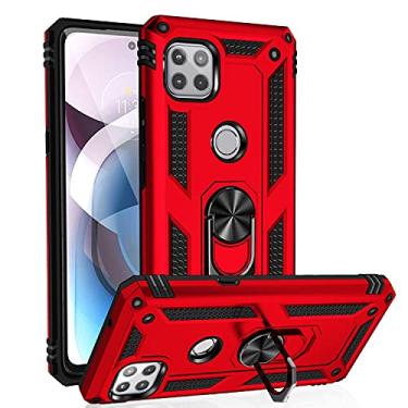 Imagem de For Motorola Moto One 5G Ace Shockproof TPU + PC Protective Case with 360 Degree Rotating Holder