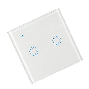 Imagem de Tingpai Interruptores sem fio Interruptor de luz WiFi Compatível com Al Echo Google Assistente de controle de casa APP APP Interruptor de luz tocável Telefone pa iOS 1 2 3 Gang