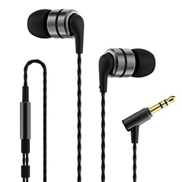 Imagem de SoundMAGIC Fones de ouvido com fio E80, fones de ouvido intra-auriculares com isolamento de som estéreo HiFi e ruído, conector de 3,5 mm para telefones e laptops, sem microfone (gunmetal)