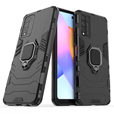 Imagem de HONGYAN Capa de telefone Para Huawei Honor 10x Lite PC + TPU Case de proteção à prova de choque com suporte de anel magnético Capa protetora