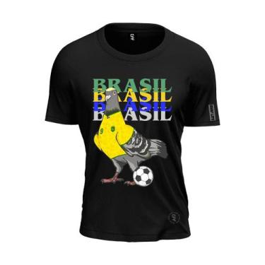 Imagem de Camiseta Pombo Brasil Brasil Brasil Brasil Soccer Pigeon - Shap Life