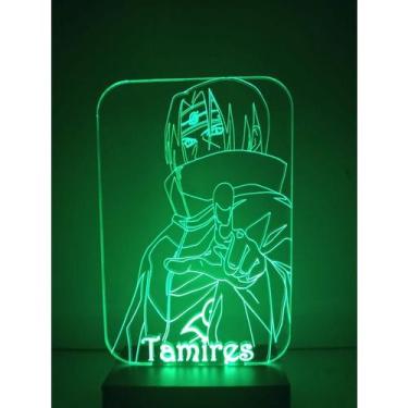 Imagem de Luminária Decorativa Abajur Anime Mangá Personalizada Nome - Woodback