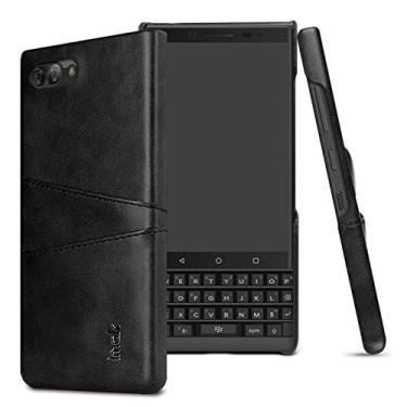 Imagem de LIYONG Capa de telefone série Ruiyi conciso slim PU + PC capa protetora para BlackBerry Key 2, com slot para cartão (preto) sacos mangas (cor: preto)
