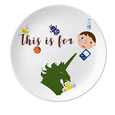 Imagem de Prato de porcelana com chifre sobrenatural de animais da Fierce Ability