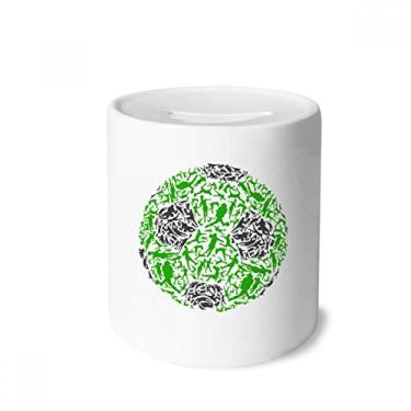 Imagem de DIYthinker Caixa de moedas de cerâmica com porta-moedas para esportes, futebol americano, presente de porta-moedas