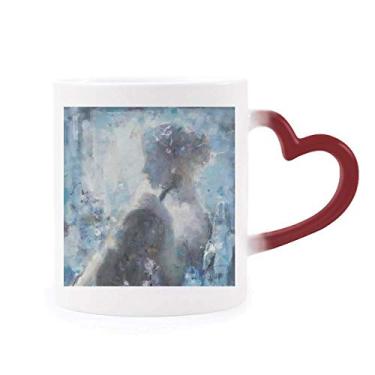 Imagem de C Minor Nocturne XJJ Caneca sensível ao calor Pintura a óleo Copo de grés que muda de cor vermelha
