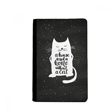 Imagem de Bolsa para cartões Cat In Home com citação preta e branca para passaporte Notecase Burse