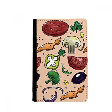 Imagem de Porta-cartões Pizza Tomate Foods Peppers Cebola Passaporte Notecase Burse