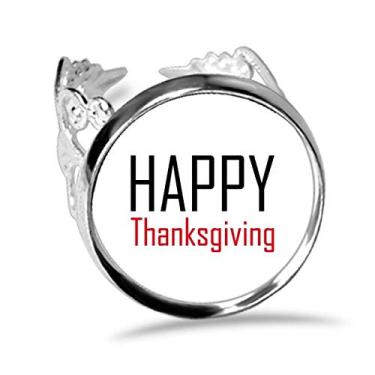 Imagem de DIYthinker Celebre o Dia de Ação de Graças, Festival, Anel de Noivado Ajustável