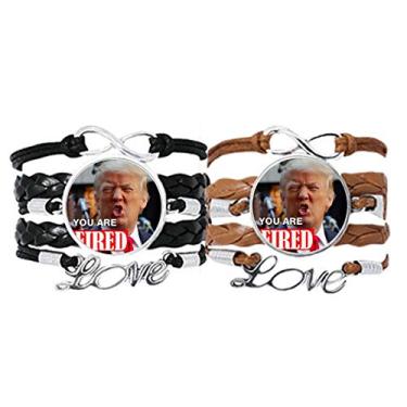 Imagem de DIYthinker Pulseira American Great Interesting com imagem irritada pulseira de couro corda conjunto duplo presente