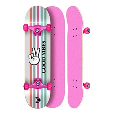 Imagem de Skate Montado Profissional Cisco Feminino Good Vibes - Abec 5