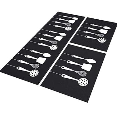 Imagem de Tapete Cozinha Acessório Cozinha Pt 120x40 +2 Capachos 60x40