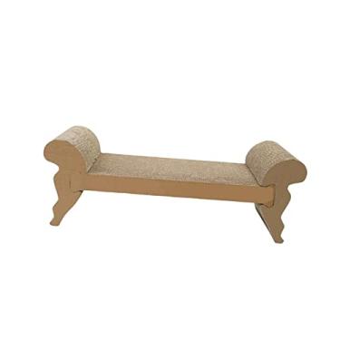 Imagem de Bothyi Arranhador de Gato Sofá Cama Placa Arranhadora para Gato Brinquedo Estilo Retrô Arranhador de Gato Papelão para Gatinho Brincando Dormindo