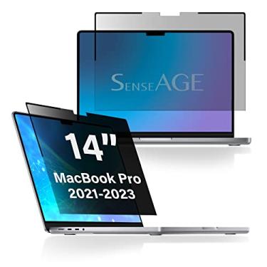 Imagem de SenseAGE Filtro de tela magnético de privacidade para MacBook Pro de 14 polegadas, fácil de ligar/desligar, luz azul, protetor de tela de privacidade antirreflexo, compatível com laptop Apple Mac de