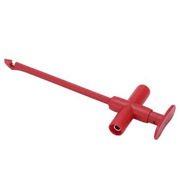 Imagem de Clipe de teste de perfuração de fio, kit de cabo de teste automotivo para sonda de punção J.30022 Clipe de teste de punção com conector banana de 4 mm Ferramenta de teste de reparo universal para multímetro (vermelho)