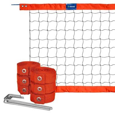 Imagem de Kit Futevôlei Laranja - Rede Oficial 2 Faixas + Fita de Marcação-Unissex