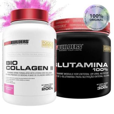Imagem de Kit L-Glutamina 300G+ Colágeno Bio Collagen 200G - Bodybuilders