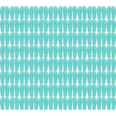Imagem de Chinelo de atacado, 96 pares de capas, masculino, feminino, crianças, casamento, praia, festa na piscina, pacote com chinelos One Size Women/One Size Men Azul