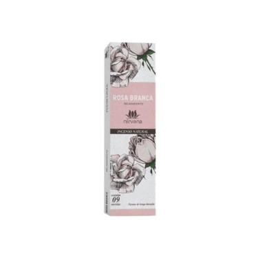 Imagem de Incenso Natural Rosa Branca 100% Natural (9 Varetas)
