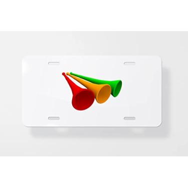 Imagem de Capa para placa de licença de três trompetes Vuvuzela – Capa para placa de carro – Capa para placa de carro 15 x 30 cm