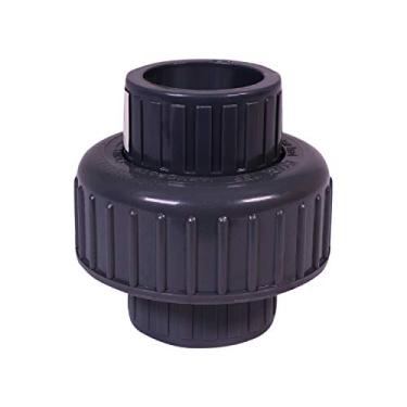 Imagem de Midline Valve Encaixe de tubulação de acoplamento união de PVC 587DV200; conexões solventes de 5 cm; plástico cinza