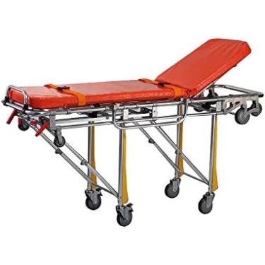 Imagem de Maca removível de resgate de emergência, maca dobrável de alumínio para ambulância, transporte de pacientes, carro de emergência