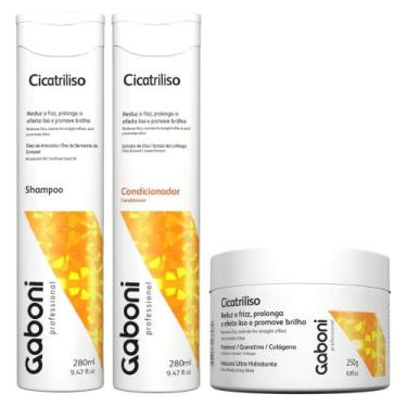 Imagem de Kit Cicatriliso Pós Progressiva Shampoo + Condicionador + Máscara Gabo