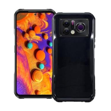Imagem de WDMYLFTW Capa de silicone para Doogee V20 Pro, proteção completa com toque macio e sedoso, à prova de choque com forro de microfibra (preto)