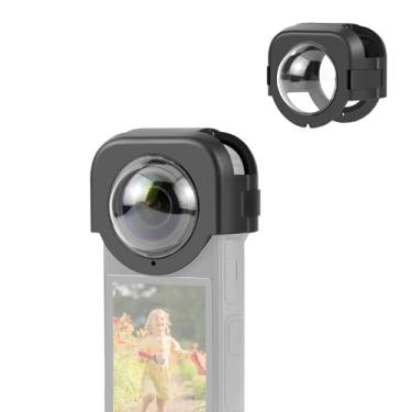 Imagem de PULUZ Protetor de lente para Insta360 X4, capa protetora de lente de vidro óptico para Insta 360 X4 removível à prova d'água e antiarranhões acessórios de tampa de câmera
