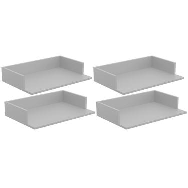 Imagem de Kit 04 Suportes Suspensos Para Micro-ondas Forno 60x40 cm Class L03 Cinza - Lyam