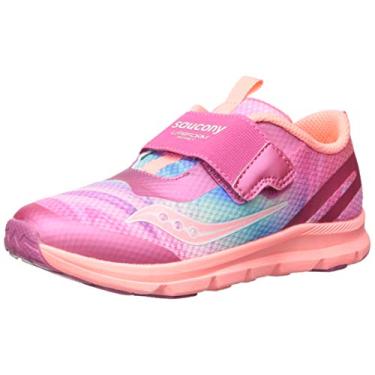 Imagem de Saucony Tênis Liteform para bebês e meninas, Rosa/Multi, 4 Toddler