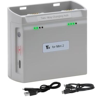 Imagem de LYONGTECH Carregador de bateria paralelo multifuncional com carga de armazenamento para DJI Mini 4K/2/2 SE, Mini SE Drone, hub de carregamento bidirecional, acessórios de baterias duplas