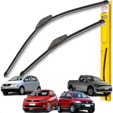 Imagem de Par Palhetas Limpador Parabrisa Gol Fox Saveiro Crossfox - DYNA, Palhe