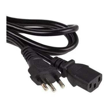 Imagem de Cabo De Força 5 Metros Tripolar Fonte Pc  110v/220v - TEBERA, ELETRICA