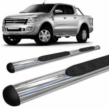 Imagem de Estribo Ranger 2013 Ate 2020 Dupla Oblongo Oval Cromado - HOZZ