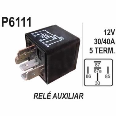 Imagem de RELE AUXILIAR para UNIVERSAL 12V 30/40AMP COM SUPORTE (5 SAI - DNI