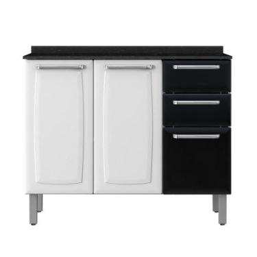 Imagem de Balcão 3 Portas 2 Gavetas Tampo Luce - Itatiaia - Móveis Itatiaia, Pre