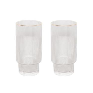 Imagem de Conjunto de 2 Copos Alto de Cristal com Fio de Ouro Lines 400ml - Wolf