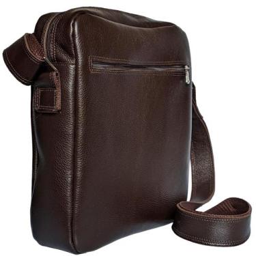 Imagem de Shoulder Bag Masculina Em Couro Bolsa Tiracolo Capanga - Art Minas Cou