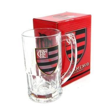 Imagem de Caneca Vidro 340ml FLAMENGO RJ - AllMix