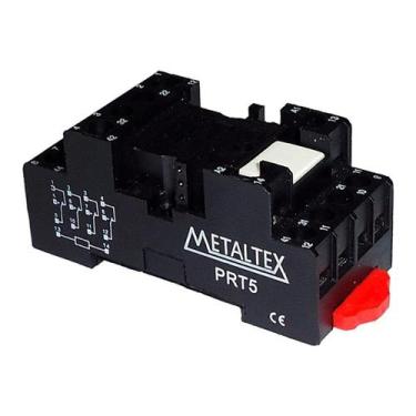 Imagem de Base Para Relé Tna Metaltex, Preto e Vermelho