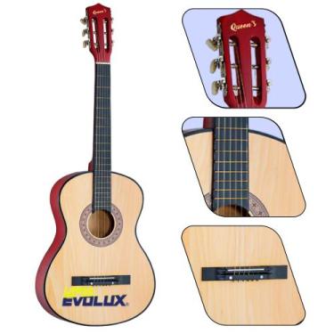 Imagem de Violão Clássico Bege com Cordas de Nylon - Elegância e Sonoridade para