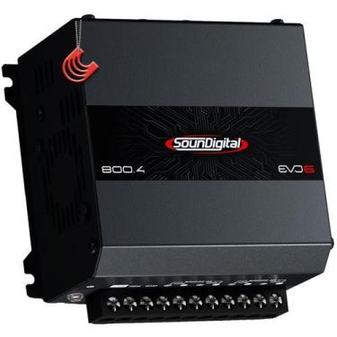 Imagem de Módulo Amplificador Potência 800w 4 e 2 canais 4 ohm SounDigital 800.4