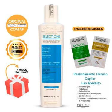 Imagem de Select One Antifrizz Prohall 300ml com 2 Sachês Aleatórios