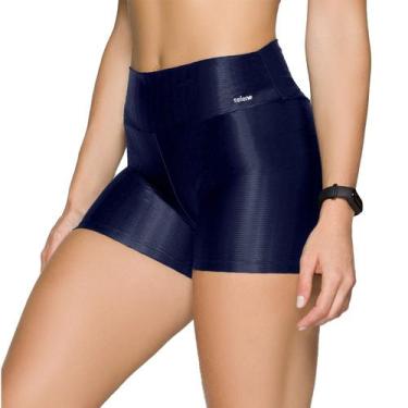 Imagem de Short Efeito 3D Selene Esportivo Básico Feminino, Marinho, M